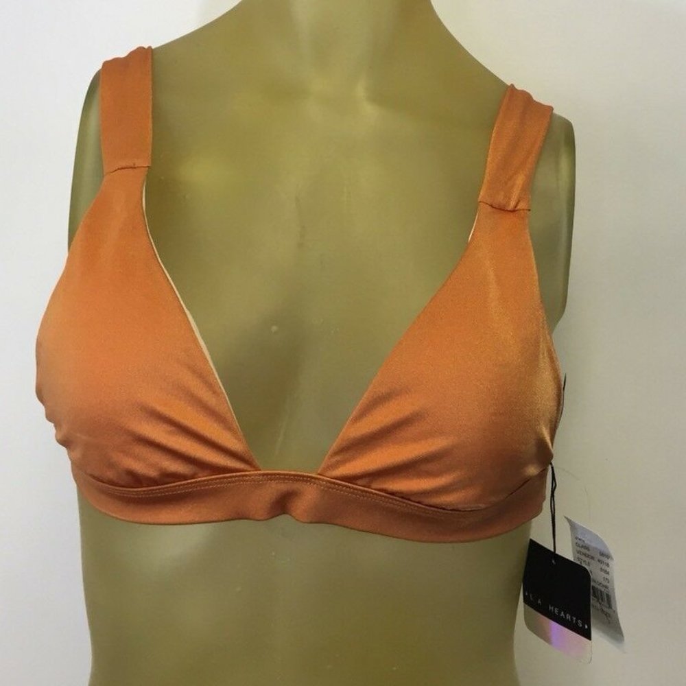 *Pacsun* LA Hearts Bikini Top -Bronze/Orange